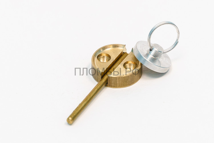 Опечатывающее устройство с откидным штоком латунный Опечатывающее устройство с откидным штоком латунный